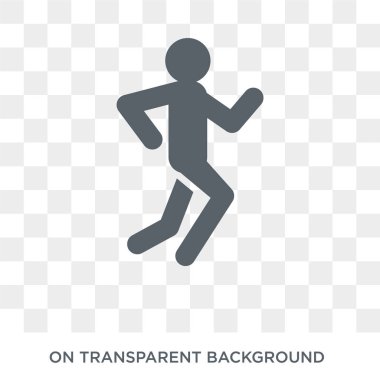 iz çalışan simgesi. Simge spor koleksiyonundan şeffaf arka plan üzerinde çalışan trendy düz vektör iz. Simge kullanımı web ve mobil için çalışan yüksek kaliteli dolu iz