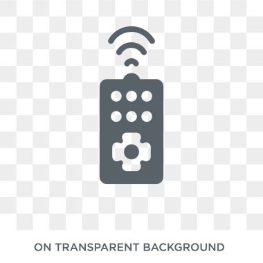 Remote control icon. Trendy flat vector Remote control icon on transparent background from smart home collection. High quality filled Remote control symbol use for web and mobile