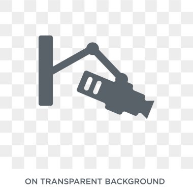 CCTV simgesi. Trendy düz vektör akıllı ev koleksiyonundan şeffaf arka plan üstünde kutsal kişilerin resmi Cctv. Yüksek kaliteli Cctv simge kullanımı web ve mobil için dolu