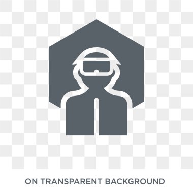 VR teknolojisi simgesi. Akıllı ev koleksiyonundan şeffaf arka plan trendy düz vektör Vr teknolojisi simgesi. Yüksek kaliteli Vr teknolojisi simge kullanımı web ve mobil için dolu