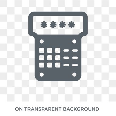 Güvenlik kodu göstergesi. Trendy düz vektör güvenlik kodu simgesini akıllı ev koleksiyonundan şeffaf arka plan üzerinde. Yüksek kaliteli web ve mobil için güvenlik kodu sembolü kullanın dolu