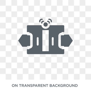 otomatik kapı simgesi. Trendy düz vektör akıllı ev koleksiyonundan şeffaf arka plan üstünde kutsal kişilerin resmi otomatik kapı. Otomatik kapı simge kullanımı web ve mobil için yüksek kaliteli dolu