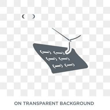 dikiş simgesi. dikiş tasarım konsepti Sew koleksiyonundan. Basit öğe vektör çizim şeffaf arka plan üzerinde.