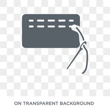 çalışan dikiş simgesi. çalışan dikiş tasarım konsepti Sew koleksiyonundan. Basit öğe vektör çizim şeffaf arka plan üzerinde.