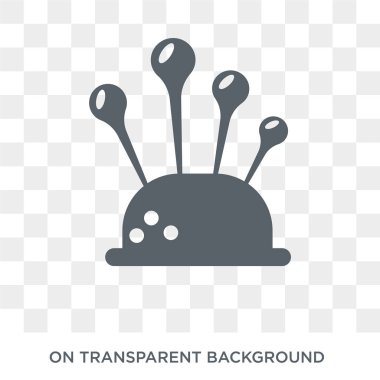 Yastık simgesini sabitleyin. Yastık tasarım konseptini koleksiyondan sabitle. Saydam arka planda basit eleman vektör çizimi.