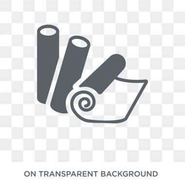 Kumaşlar simgesi. Kumaşlar Sew koleksiyonundan kavram tasarlayın. Basit öğe vektör çizim şeffaf arka plan üzerinde.