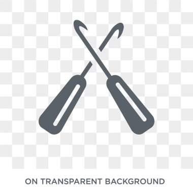 kanca simgesi tığ işi. kanca tasarım konsepti Sew koleksiyonundan tığ işi. Basit öğe vektör çizim şeffaf arka plan üzerinde.