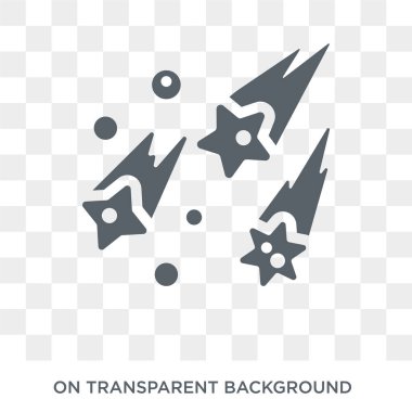 Yıldız simgesi. Yıldız astronomi koleksiyonundan kavram tasarlayın. Basit öğe vektör çizim şeffaf arka plan üzerinde.