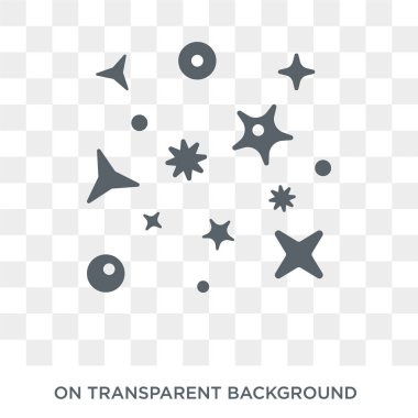 Yıldız küme simgesi. Yıldız kümesi tasarım konsepti astronomi koleksiyonundan. Basit öğe vektör çizim şeffaf arka plan üzerinde.