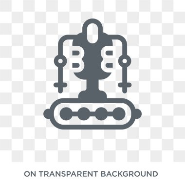 Alan robot simgesi. Alan robot tasarım konsepti astronomi koleksiyonundan. Basit öğe vektör çizim şeffaf arka plan üzerinde.