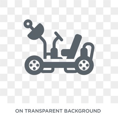 Ay rover simgesi. Ay rover tasarım konsepti astronomi koleksiyonundan. Basit öğe vektör çizim şeffaf arka plan üzerinde.
