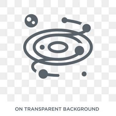 Samanyolu simgesi. Samanyolu tasarım konsepti astronomi koleksiyonundan. Basit öğe vektör çizim şeffaf arka plan üzerinde.