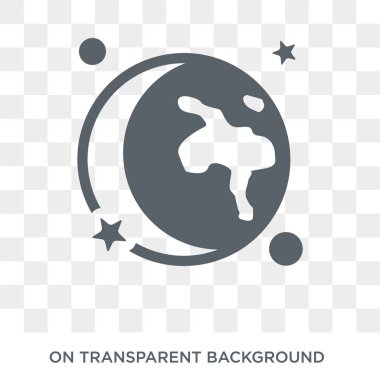 Moon icon. Moon design concept from Astronomy collection. Simple element vector illustration on transparent background.