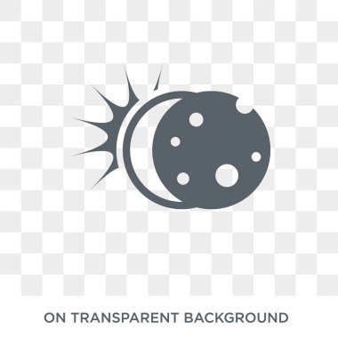 Eclipse icon. Eclipse design concept from Astronomy collection. Simple element vector illustration on transparent background. clipart