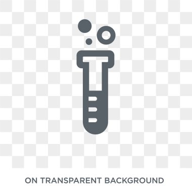 Test tüpü simgesi. Tüp tasarım konsepti koleksiyonundan. Basit öğe vektör çizim şeffaf arka plan üzerinde.