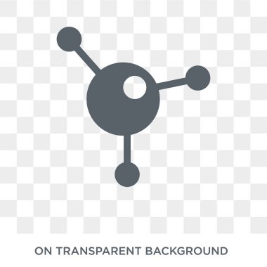 Molekül simgesi. Molekül tasarım konsepti koleksiyonundan. Basit öğe vektör çizim şeffaf arka plan üzerinde.
