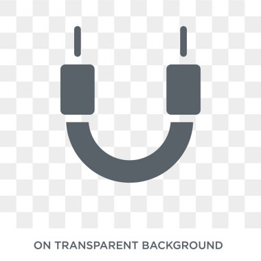 Mıknatıs simgesini. Mıknatıs tasarım konsepti koleksiyonundan. Basit öğe vektör çizim şeffaf arka plan üzerinde.