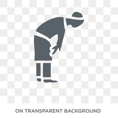 Ruku Duruş simgesi. Din koleksiyonundan şeffaf arka plan trendy düz vektör Ruku Duruş simgesi. Web ve mobil cihazlar için yüksek kalite dolu Ruku Posture sembolü kullanımı