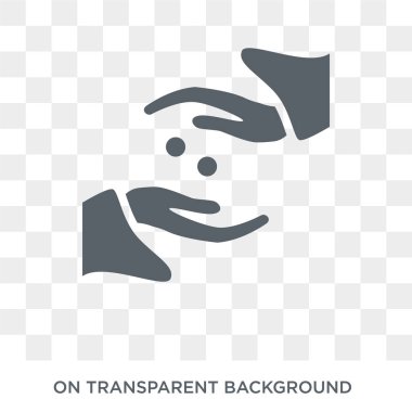 Sadaka simgesi. Trendy düz vektör din koleksiyonundan şeffaf arka plan üstünde kutsal kişilerin resmi sadaka. Yüksek kaliteli sadaka simge kullanımı web ve mobil için dolu