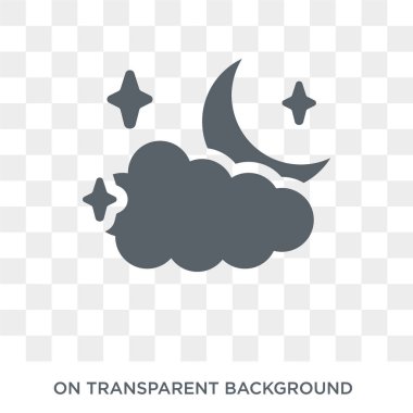 Ramazan hilal ay simge. Trendy düz vektör din koleksiyonundan şeffaf arka plan üstünde kutsal kişilerin resmi ramazan hilal ay. Ramazan hilal ay simge kullanımı web ve mobil için yüksek kaliteli dolu