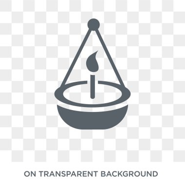 Ner Tamid icon. Trendy flat vector Ner Tamid icon on transparent background from Religion  collection. High quality filled Ner Tamid symbol use for web and mobile