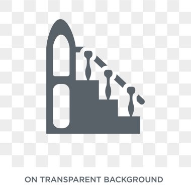 Islamic Minbar icon. Trendy flat vector Islamic Minbar icon on transparent background from Religion  collection. High quality filled Islamic Minbar symbol use for web and mobile