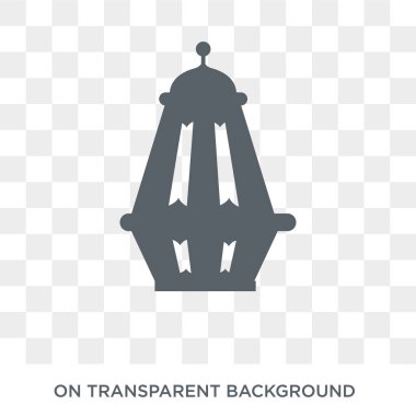 Arap fener simgesi. Trendy düz vektör din koleksiyonundan şeffaf arka plan üstünde kutsal kişilerin resmi Arap fener. Arap fener simge kullanımı web ve mobil için yüksek kaliteli dolu