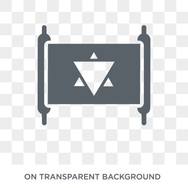 Torah icon. Trendy flat vector Torah icon on transparent background from Religion collection. High quality filled Torah symbol use for web and mobile