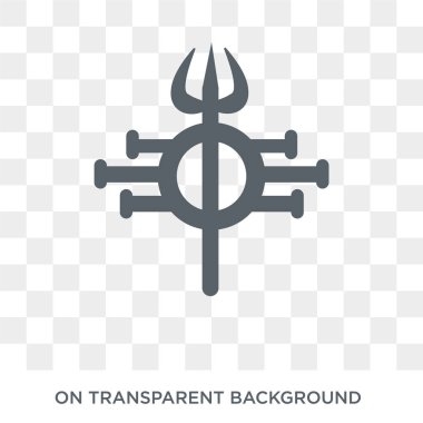 Shiva simgesi. Trendy düz vektör din koleksiyonundan şeffaf arka plan üstünde kutsal kişilerin resmi Shiva. Shiva simge kullanımı web ve mobil için yüksek kaliteli dolu