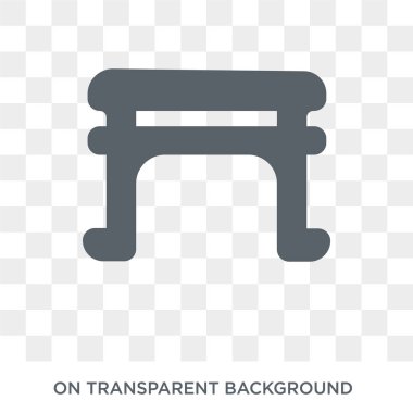Şinto simgesi. Trendy düz vektör Şinto ikonuna din koleksiyonundan şeffaf arka plan. Yüksek kaliteli Shinto simge kullanımı web ve mobil için dolu