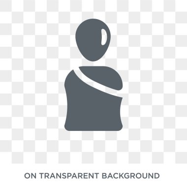 Monk simgesi. Trendy düz vektör din koleksiyonundan şeffaf arka plan üstünde kutsal kişilerin resmi Monk. Monk simge kullanımı web ve mobil için yüksek kaliteli dolu