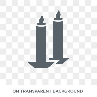 Mumlar simgesi. Trendy düz vektör din koleksiyonundan şeffaf arka plan üstünde kutsal kişilerin resmi mumlar. Yüksek kalitede mumlar simge kullanımı web ve mobil için dolu