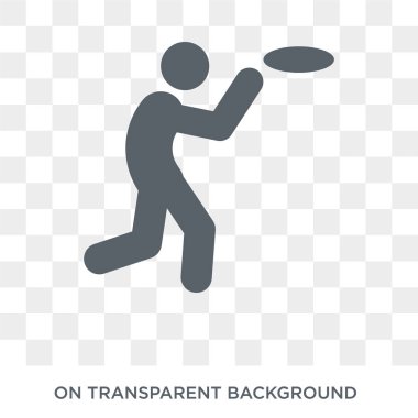 İnsanlar iskambil frizbi simgesi simgesi. Trendy düz vektör frizbi simgesi eğlence oyunları Collection şeffaf arka plan üzerinde oynayanlar. Yüksek kaliteli frizbi simge kullanımı için oynayan insanlar dolu