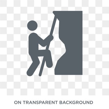 İnsanlar tırmanışı simgesi simgesi. Trendy düz vektör simgesine insanlar tırmanma eğlence oyunları Collection şeffaf arka plan. Yüksek kaliteli insanlar tırmanma simge kullanımı web ve mobil için dolu