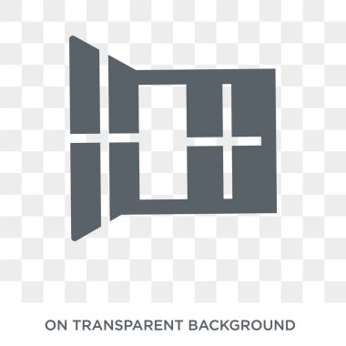 Pencere simgesi. Pencere tasarım konsepti koleksiyonundan. Basit öğe vektör çizim şeffaf arka plan üzerinde.