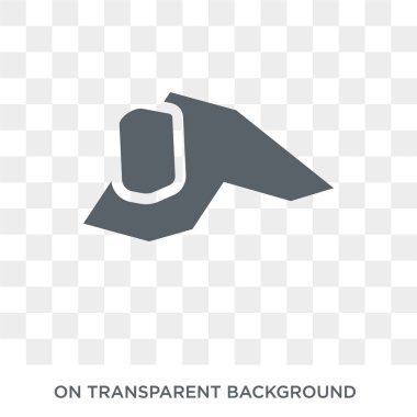 Çatı simgesi. Çatı tasarım konsepti koleksiyonundan. Basit öğe vektör çizim şeffaf arka plan üzerinde.