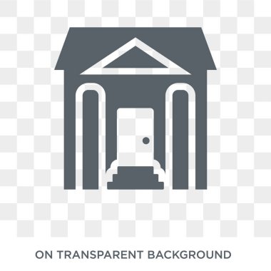 Konak simgesi. Konak tasarım konsepti koleksiyonundan. Basit öğe vektör çizim şeffaf arka plan üzerinde.