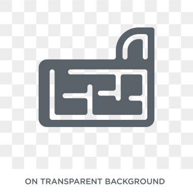 House plan icon. House plan design concept from  collection. Simple element vector illustration on transparent background.