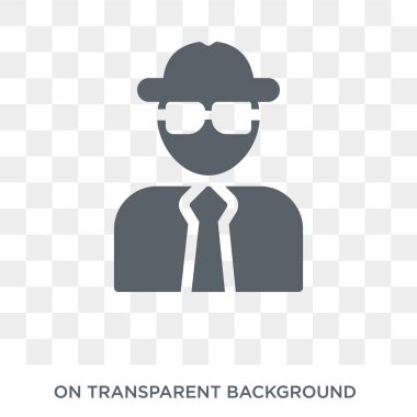 Aracısı simgesini. Ajan tasarım konsepti koleksiyonundan. Basit öğe vektör çizim şeffaf arka plan üzerinde.