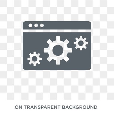 Yazılımı simgesini. Trendy düz vektör yazılımı simgesini programlama koleksiyonundan şeffaf arka plan üzerinde. Yüksek kaliteli yazılım simge kullanımı web ve mobil için dolu