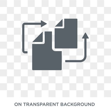 Yinelenen simge. Trendy düz vektör Çoğalt simgesini programlama koleksiyonundan şeffaf arka plan. Yinelenen simge kullanımı web ve mobil için yüksek kaliteli dolu