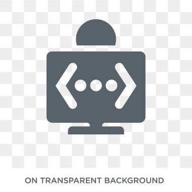 Developer icon. Trendy flat vector Developer icon on transparent background from Programming collection. High quality filled Developer symbol use for web and mobile