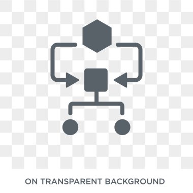 Algoritma simgesi. Trendy düz vektör programlama koleksiyonundan şeffaf arka plan üstünde kutsal kişilerin resmi algoritması. Algoritma simge kullanımı web ve mobil için yüksek kaliteli dolu