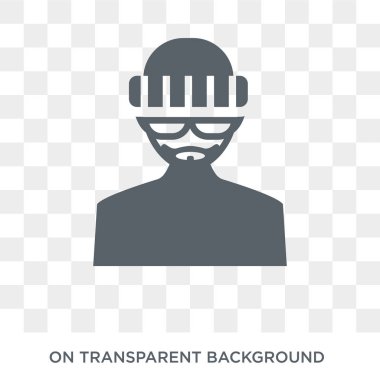 Hırsız simgesi. Trendy düz vektör meslekler koleksiyonundan şeffaf arka plan üstünde kutsal kişilerin resmi hırsız. Hırsız simge kullanımı web ve mobil için yüksek kaliteli dolu