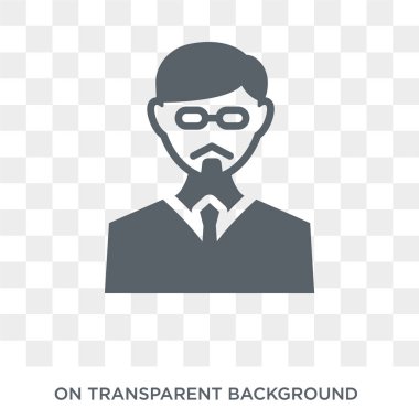 Profesör simgesi. Trendy düz vektör meslekler koleksiyonundan şeffaf arka plan üstünde kutsal kişilerin resmi Profesör. Profesör simge kullanımı web ve mobil için yüksek kaliteli dolu