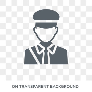 Postman icon. Trendy flat vector Postman icon on transparent background from Professions collection. High quality filled Postman symbol use for web and mobile