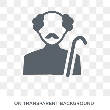 Emekli simgesi. Trendy düz vektör meslekler koleksiyonundan şeffaf arka plan üstünde kutsal kişilerin resmi emekli. Emekli simge kullanımı web ve mobil için yüksek kaliteli dolu