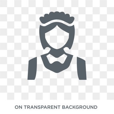 Hizmetçi simgesi. Professions koleksiyonundan saydam arka plan üzerinde Trendy düz vektör Maid simgesi. Web ve mobil cihazlar için yüksek kaliteli doldurulmuş Maid sembolü kullanımı