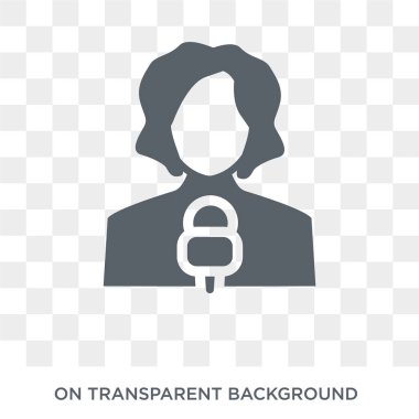 journalist icon. Trendy flat vector journalist icon on transparent background from Professions collection. High quality filled journalist symbol use for web and mobile