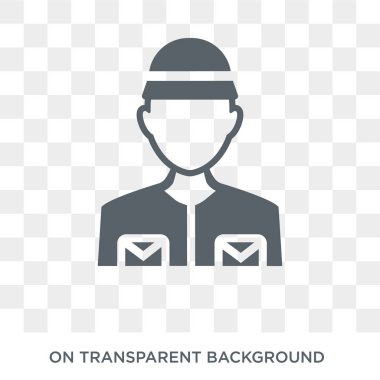 Balıkçı simgesi. Trendy düz vektör meslekler koleksiyonundan şeffaf arka plan üstünde kutsal kişilerin resmi balıkçı. Balıkçı simge kullanımı web ve mobil için yüksek kaliteli dolu